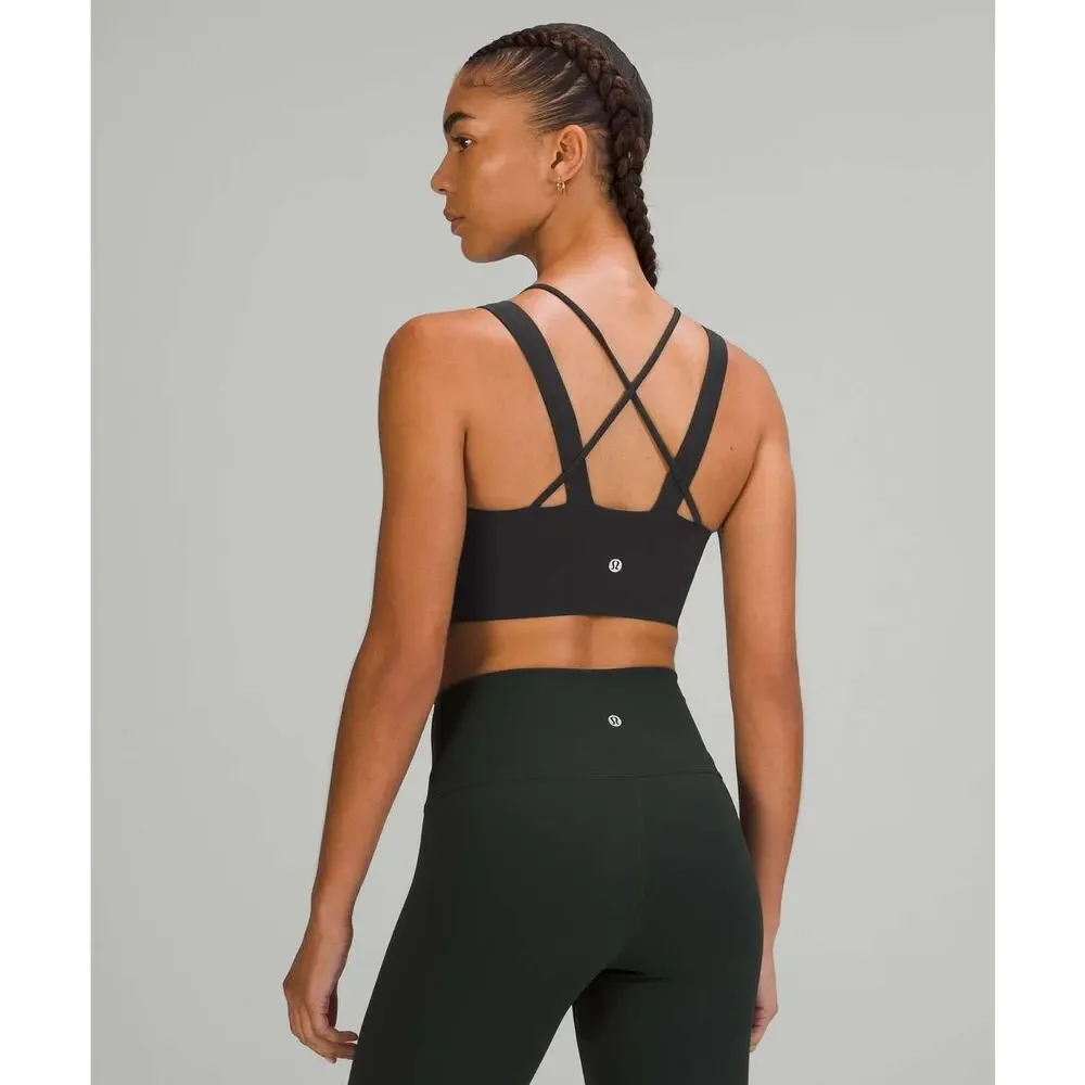 Lululemon Like a Cloud Bra Longline B/C Cup Size 2 Black EUC